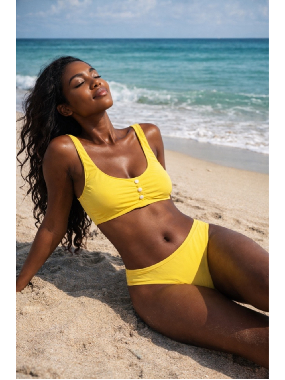 womens Dippin daisys 2 pc bikini yellow size small